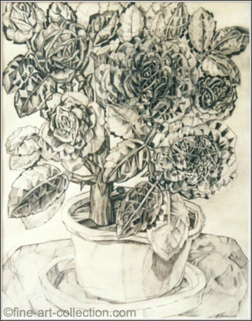 Copy of work of Filonov. Flowers